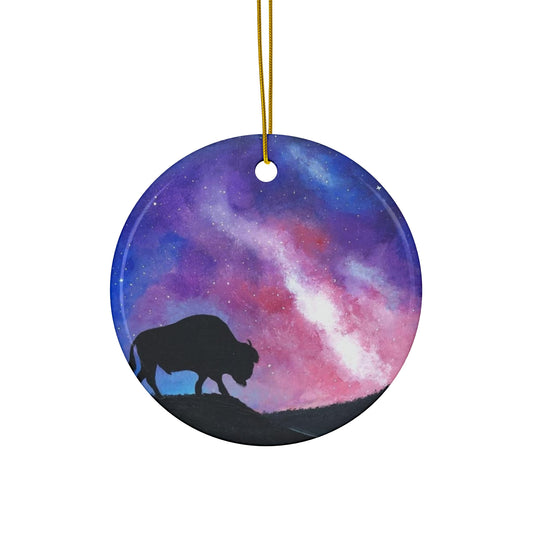 Bison Ornament - with the trees