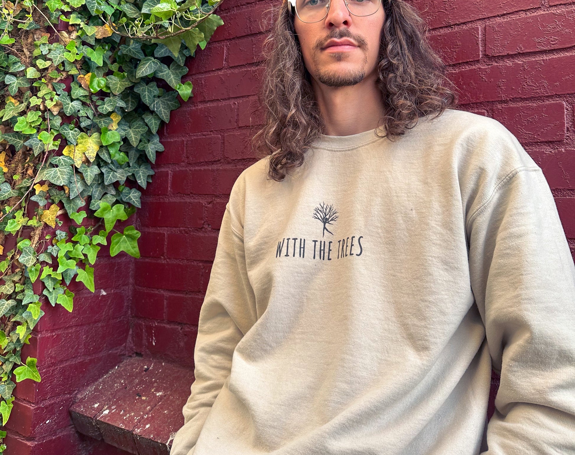 with the trees crewneck sweatshirt - with the trees