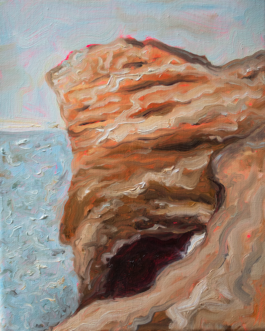 Cape Kiwanda, OR 8x10 - with the trees