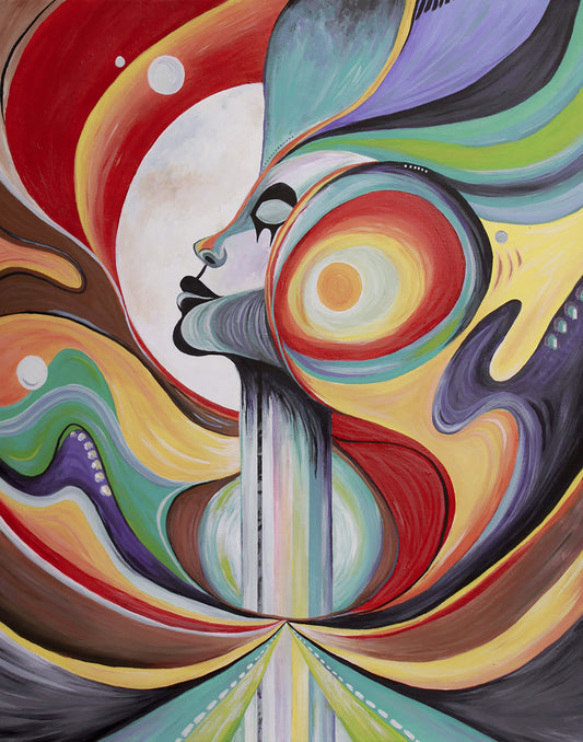"multidimensional" art print - with the trees